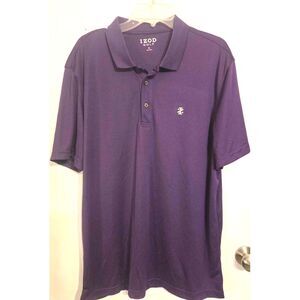 IZOD & CHAPS Golf Polo Shirt Purple Striped Short Sleeve Athletic size XL Lot 2